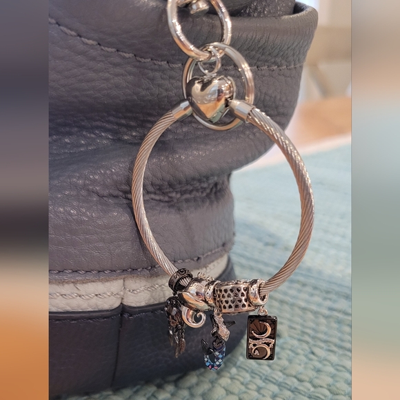 Gnoce Silver Stainless Steel Versatile Charm Holder Purse Key Chain Belt Loop - Picture 12 of 13